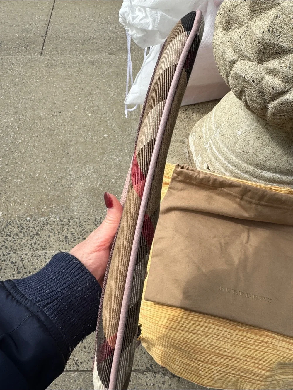 Burberry Pink Sequin Check Canvas Crossbody Purse - Picture 10 of 13